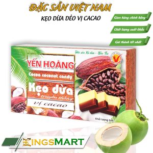 Kẹo dừa dẻo vị cacao – Thương hiệu Yến Hoàng – Hộp 250g