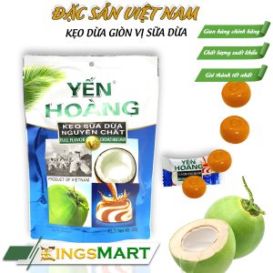 Kẹo dừa giòn vị sữa dừa – Thương hiệu Yến Hoàng – Túi 100g