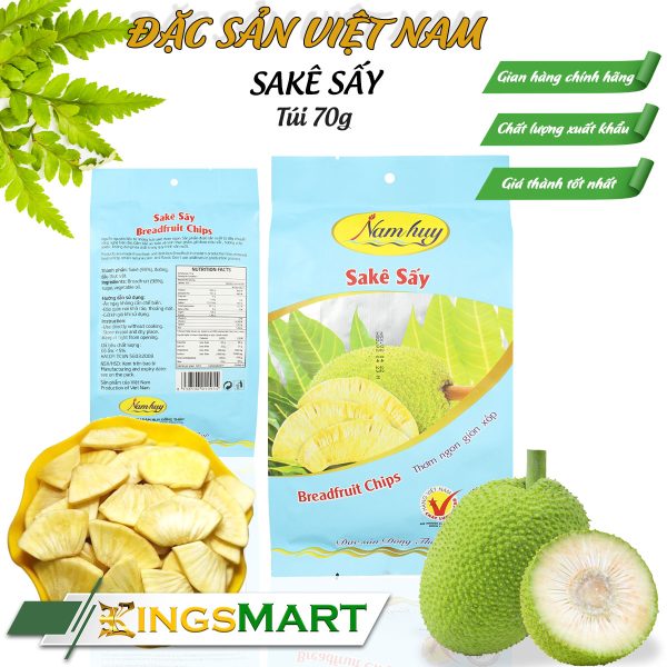 Sakê Sấy Không Đường - Thương hiệu Nam Huy - Đặc sản Đồng Tháp - Túi 70g - Ảnh 2