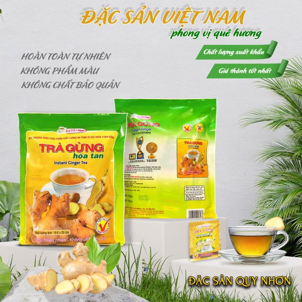 Trà Gừng Hòa Tan 360g – Thương hiệu TIẾN PHÁT – Túi 20 Gói x 18g/Gói - Ảnh 2