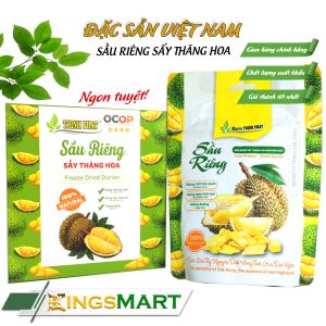 Sầu riêng sấy thăng hoa - Thương hiệu THỊNH PHÁT - Đặc sản Tây Nguyên - Túi 100gr - Kingsmart