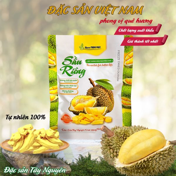 Sầu riêng sấy thăng hoa - Thương hiệu THỊNH PHÁT - Đặc sản Tây Nguyên - Túi 100gr - Kingsmart - Ảnh 3