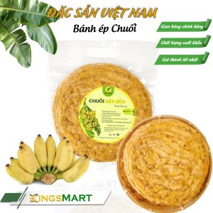 Bánh Chuối Xiêm Ép Dẻo - Thương hiệu BẢY HOÀNG - Đặc Sản Cà Mau - Túi 500gr - Kingsmart