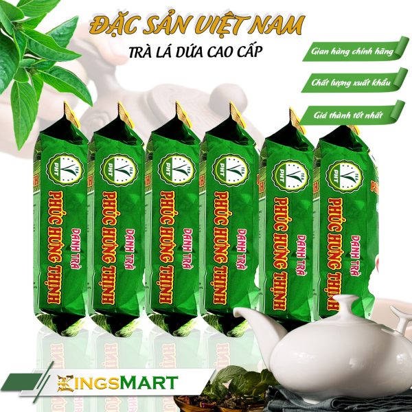 Trà lá dứa thảo mộc – Thương hiệu PHÚC HƯNG THỊNH – Đặc sản đảo chè Thanh Chương – Lốc 6 gói – Kingsmart - Ảnh 2