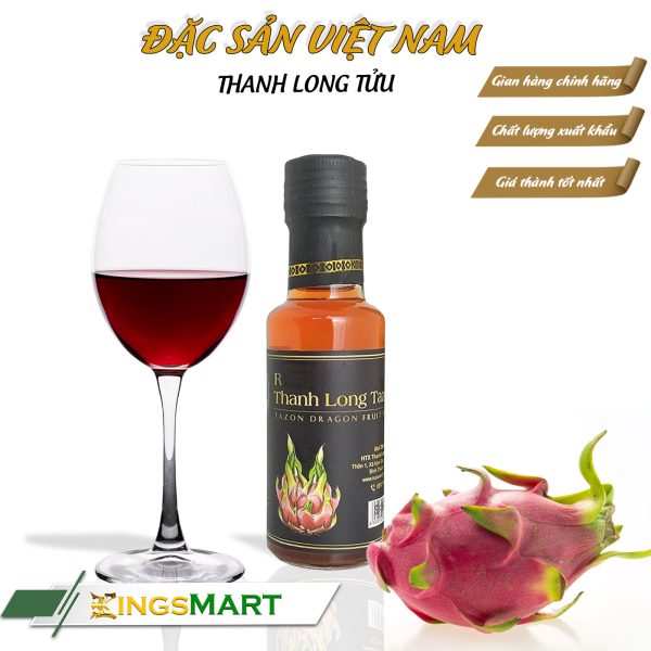 Rượu Thanh Long TAZON 15 Vị Ngọt Đầm - Thương hiệu Tazon Hàm Đức - Đặc sản Bình Thuận - Chai 100ml - Kingsmart