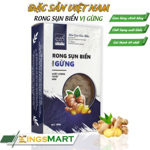 Rong sụn biển vị gừng - Thương hiệu CÔ 5 - Đặc sản Ninh Thuận - Hộp 185g - Kingsmart