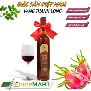 Vang Thanh Long Đỏ – Thương hiệu Tazon Hàm Đức – Đặc sản Bình Thuận – Chai 500ml – Kingsmart