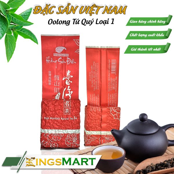 Trà Oolong TỨ QUÝ loại I - Thương hiệu Hằng Sơn Điền - Đặc sản Sa Pa - Túi 250g - Kingsmart