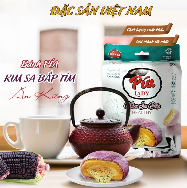 Bánh Pía Kim Sa Bắp Healthy Lady - Thương hiệu Thiên Sa - Túi 480g/12 bánh - Kingsmart - Ảnh 2