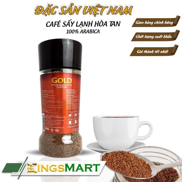 Cà Phê Sấy Lạnh GOLD 100% Arabica - Thương Hiệu G20 COFFEE THIÊN SA - Hũ 120g - Kingsmart - Ảnh 2