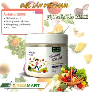 Hạt nêm ăn kiêng đủ chất từ rau củ - Thương hiệu SACHI - Hũ 200g - Kingsmart