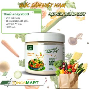 Hạt nêm rau củ thuần chay - Thương hiệu SACHI - Hũ 200g - Kingsmart