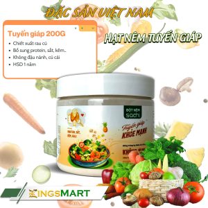 Hạt nêm tuyến giáp khỏe mạnh từ rau củ - Thương hiệu SACHI - Hũ 200g - Kingsmart
