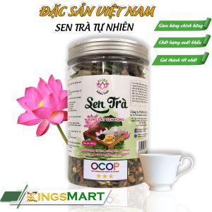 Sen Trà Tự Nhiên Cao Cấp - Thương hiệu Ba Tre - Đặc sản Đồng Tháp - Hộp nắp gấp 300g - Kingsmart