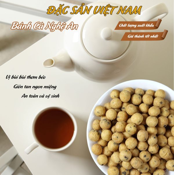 Bánh cà quê vị vừng mè ngọt - Thương hiệu Hưng Tân - Đặc sản Nghệ An - Hũ 500g - Kingsmart - Image 3