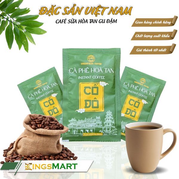 Cà phê sữa hòa tan 3in1 - Thương hiệu CỐ ĐÔ - Dây 10 gói - Kingsmart