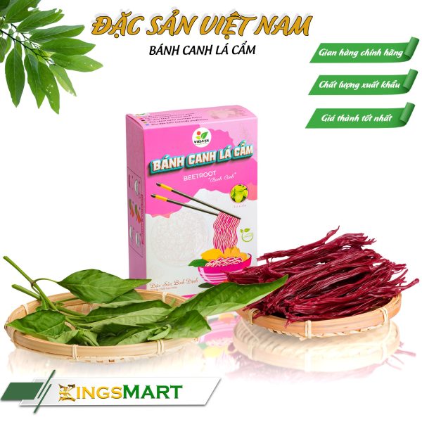 Bánh canh gạo vị lá cẩm - Thương hiệu VIDATA - Đặc sản Tây Sơn Bình Định - Hộp 200g - Kingsmart - Ảnh 3