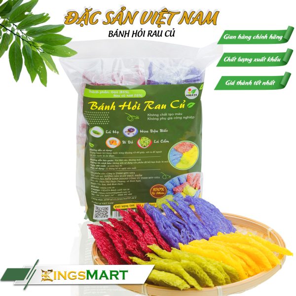 Bánh hỏi rau củ - Thương hiệu VIDATA - Đặc sản Tây Sơn Bình Định - Túi 300g - Kingsmart