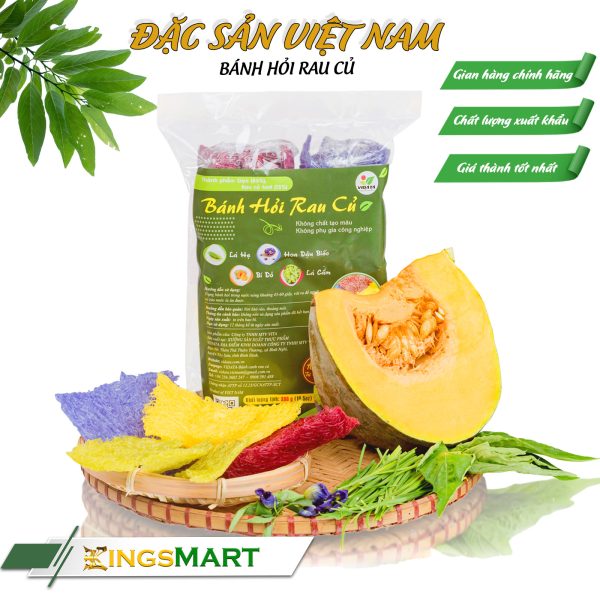 Bánh hỏi rau củ - Thương hiệu VIDATA - Đặc sản Tây Sơn Bình Định - Túi 300g - Kingsmart - Ảnh 2