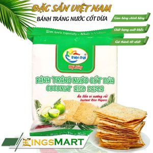 Bánh tráng nướng nước cốt dừa - Thương hiệu THIỆN THẬT - Đặc sản Mỹ Lồng Bến Tre - Túi 50g - Kingsmart