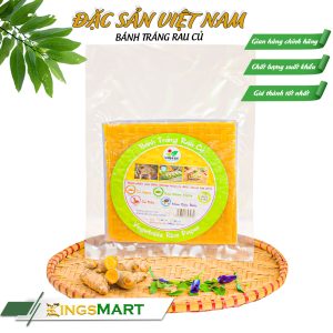 Bánh tráng rau củ - Thương hiệu VIDATA - Đặc sản Tây Sơn Bình Định - Túi 350g - Kingsmart