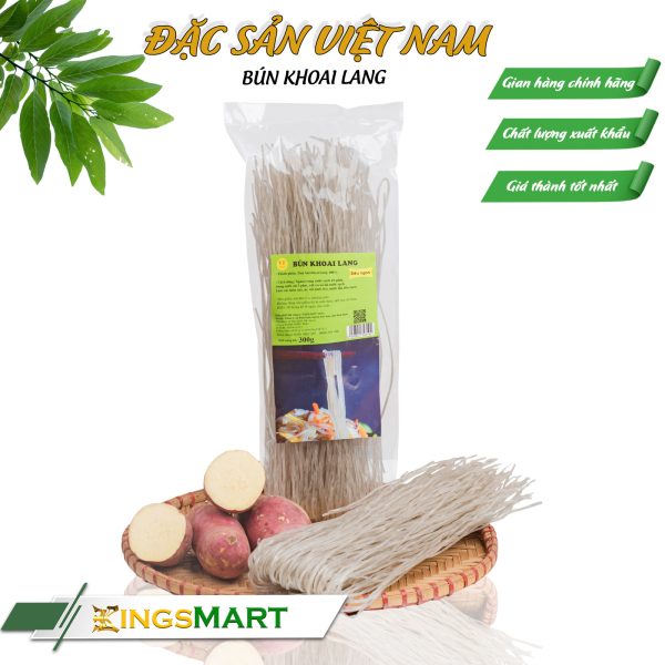 Bún khoai lang - Thương hiệu VIDATA - Đặc sản Tây Sơn Bình Định - Túi 300g - Kingsmart - Ảnh 2