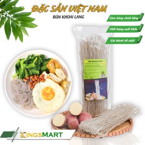 Bún khoai lang - Thương hiệu VIDATA - Đặc sản Tây Sơn Bình Định - Túi 300g - Kingsmart
