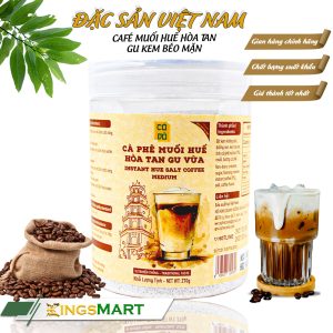 Cà phê muối Huế hòa tan - Gu kem béo mặn - Thương hiệu CỐ ĐÔ - Đặc sản Huế - Hũ 270g - Kingsmart