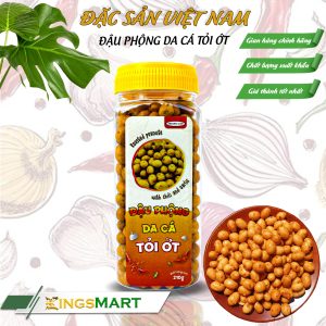 Đậu phộng da cá tỏi ớt - Thương hiệu TRƯỜNG TÂN - Hũ 260g - Kingsmart