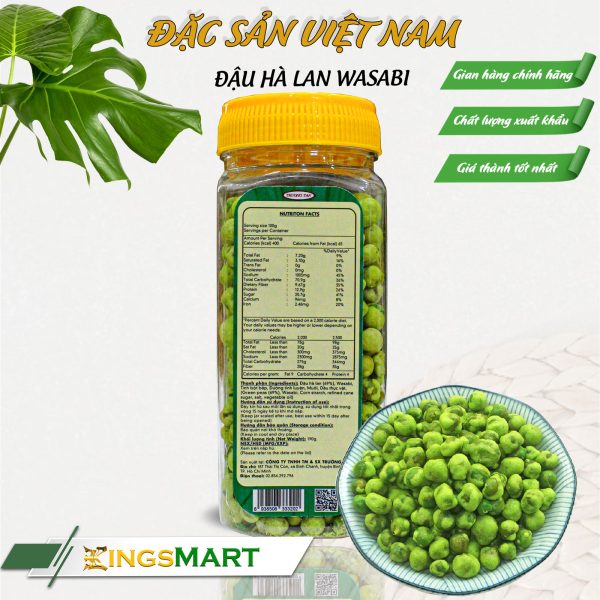 Đậu Hà Lan wasabi - Thương hiệu TRƯỜNG TÂN - Hũ 190g - Kingsmart - Ảnh 2