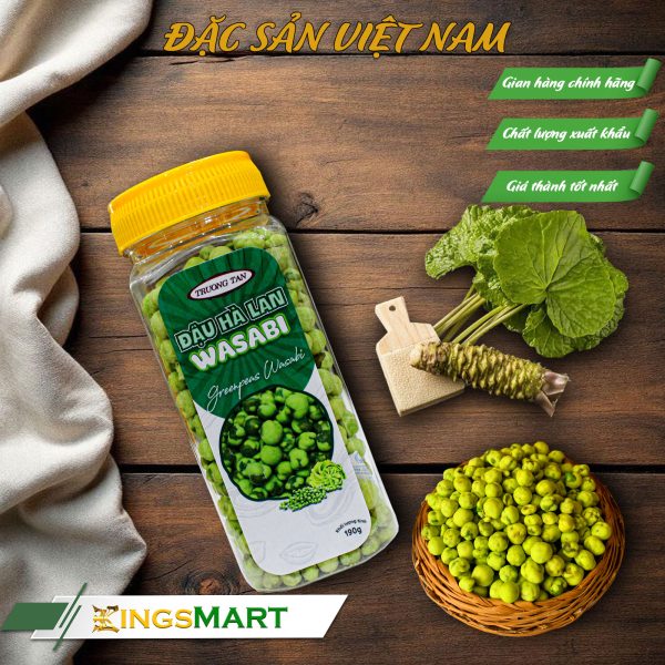 Đậu Hà Lan wasabi - Thương hiệu TRƯỜNG TÂN - Hũ 190g - Kingsmart - Ảnh 3