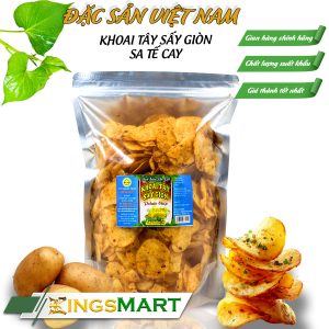 Khoai tây sấy giòn sa tế cay - Thương hiệu NGÔ MAI HOA - Túi 500g - Kingsmart