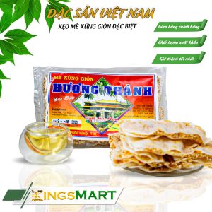 Kẹo mè xửng bánh tráng giòn - Thương hiệu HƯƠNG THÀNH - Đặc sản HUẾ - Túi 150g - Kingsmart