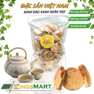 Bánh Đậu Xanh Hội An Nhân Thịt - Thương hiệu Bông - Túi 500g - Kingsmart