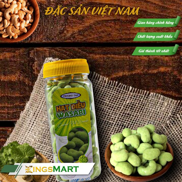 Hạt điều wasabi - Thương hiệu TRƯỜNG TÂN - Hũ 265g - Kingsmart - Ảnh 3