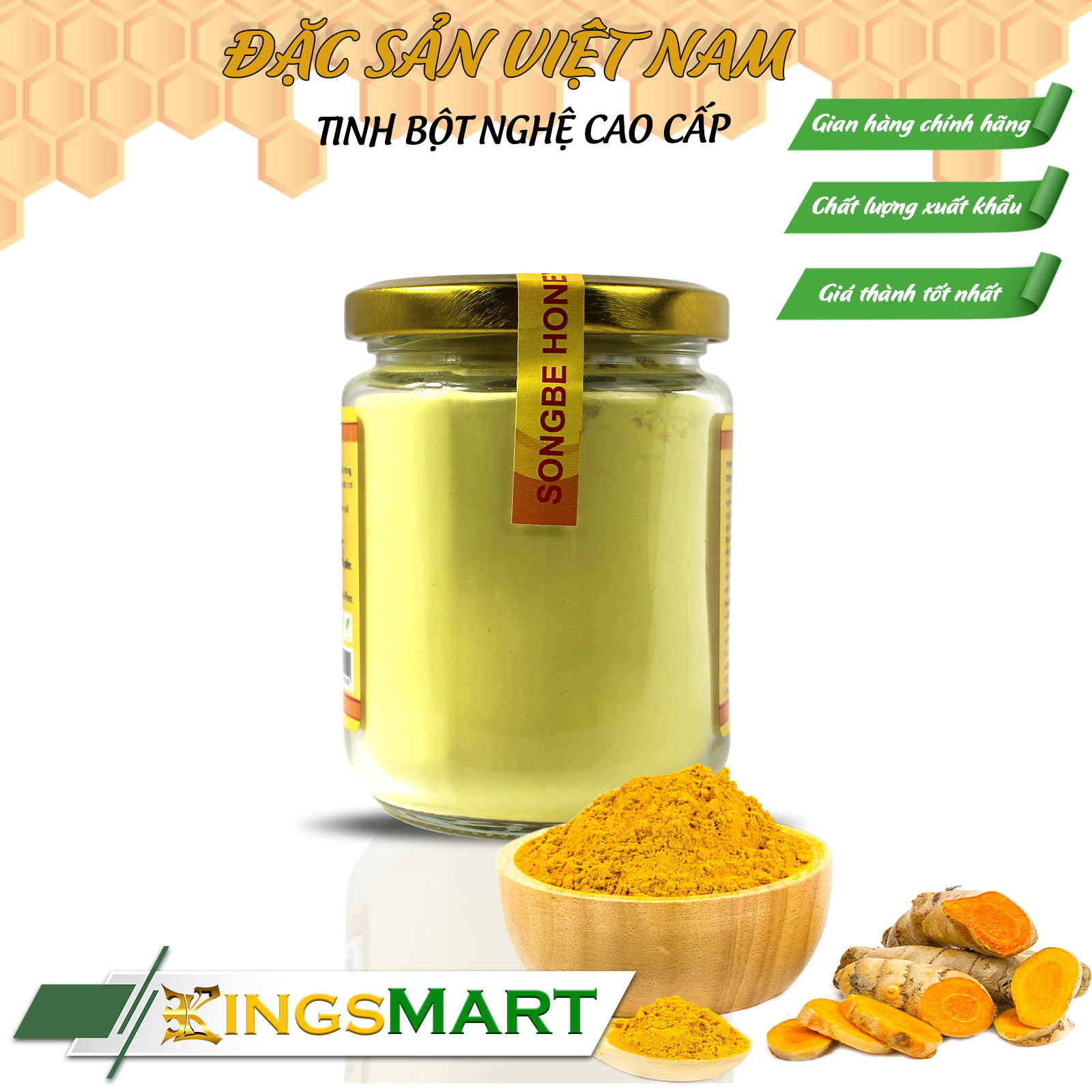 Tinh bột nghệ nguyên chất - Thương hiệu SÔNG BÉ - Đặc sản Bình Phước - Hũ 100g - Kingsmart - Ảnh 2